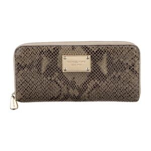 Michael Kors grey brown Snake Print Wallet